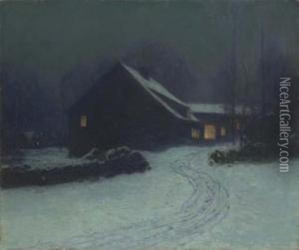 The Inn At Cos Cob Oil Painting - Lowell Birge Harrison