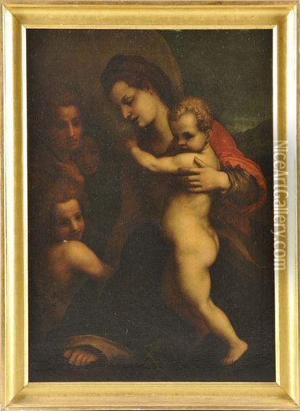 La Vierge A L'enfant Avec Saint Jean-baptiste Oil Painting - Andrea Del Sarto