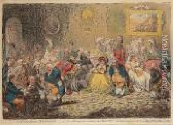 L'assemblee Nationale;-or-grand 
Cooperative Meeting At St Ann's Hill.- Respectfully Dedicated To The 
Admirers Of A 'broad Bottom'd Administration' Oil Painting - James Gillray