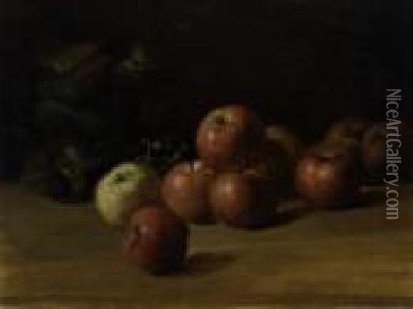 Untitled (apple Still Life) Oil Painting - Charles Ethan Porter