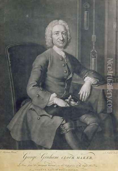 Portrait of George Graham 1673-1751 Clockmaker Oil Painting - Thomas Hudson