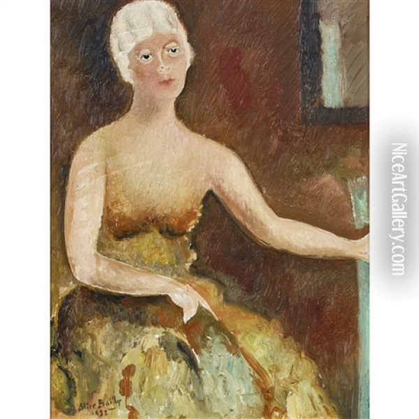 Elegante Avec Robe Oil Painting - Alice Bailly