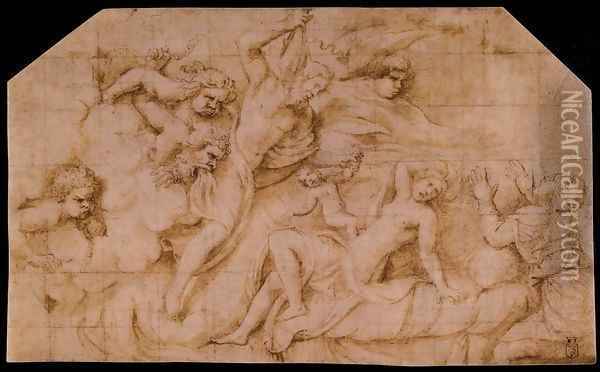 The Birth of Bacchus Oil Painting - Giulio Romano (Orbetto)