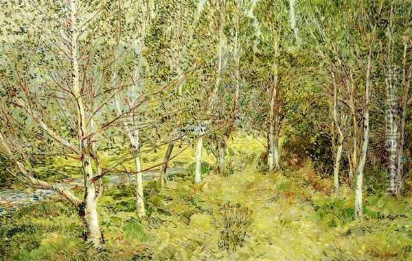 Spring Woods Oil Painting - Frederick Childe Hassam