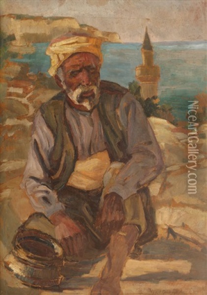 Turc La Balcic Oil Painting - Virgil Condoiu