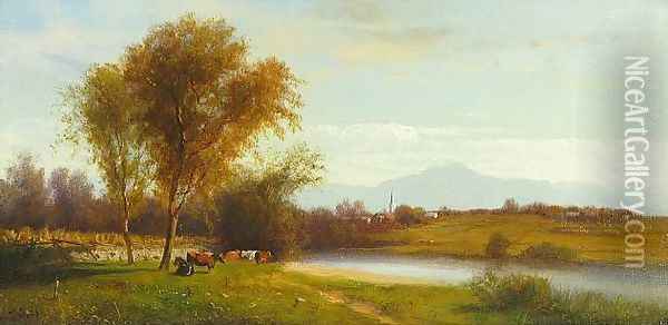 On the Cauterskill, NY, 1886 Oil Painting - John Henry Dolph