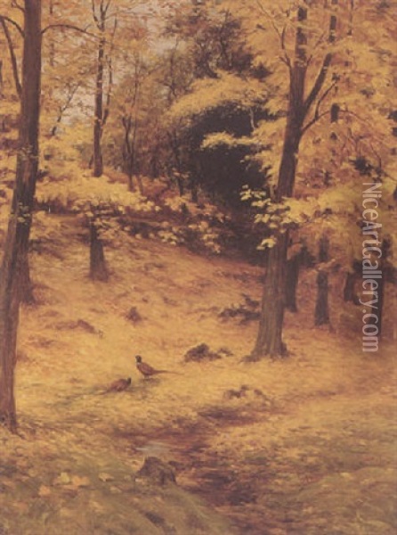 Autumn Gold Oil Painting - Joseph Farquharson