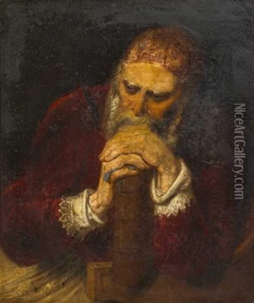 Pondering Scholar Oil Painting - Sir Martin Archer Shee