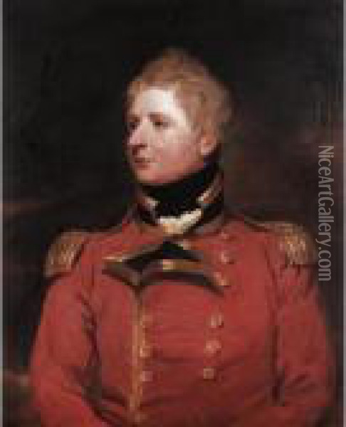 Portrait Of A Gentleman, Thought To Be Lieutenant-general Wheler Oil Painting - Sir William Beechey