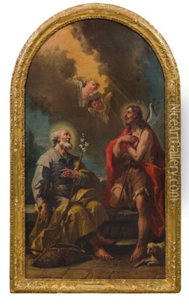 Hl. Joseph Und Johannes Der Taufer Oil Painting - Gaspare Diziani
