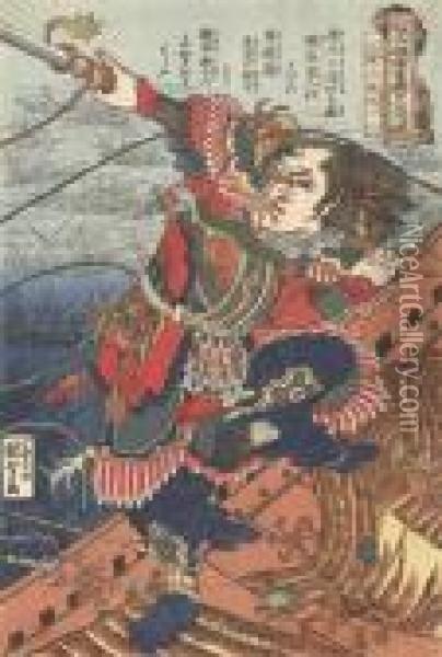 Ryuchitaisai Genshoji Oil Painting - Utagawa Kuniyoshi