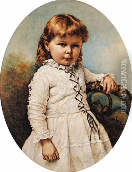 Portrait Of Lena Fulton Oil Painting - George Theodore Berthon