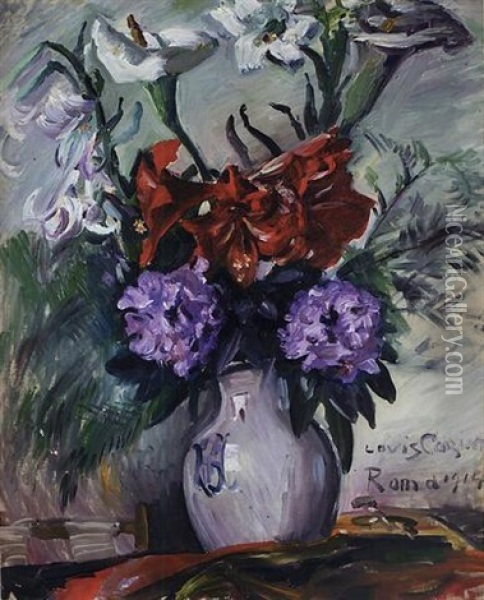 Romische Blumen Im Krug (roman Flowers In A Jug) Oil Painting - Lovis Corinth