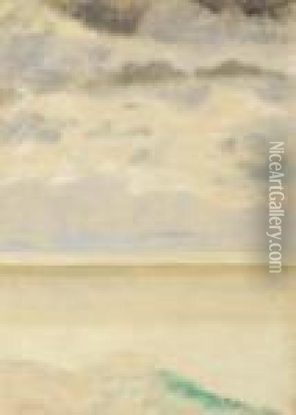 Dunes And Sea - Meret Dunes (1919) Oil Painting - Leon Spilliaert
