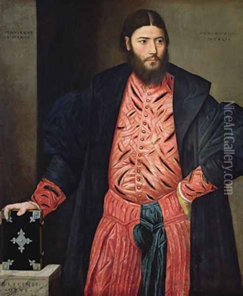 Portrait of Ottavio Grimani Oil Painting - Bernardino Licinio