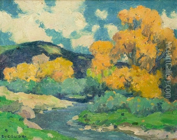 New Mexico Landscape Oil Painting - Eanger Irving Couse