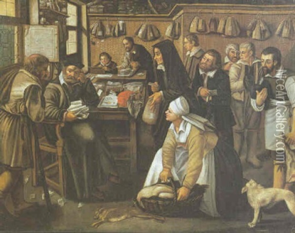 Le Paiement De La Dime Oil Painting - Pieter Brueghel III