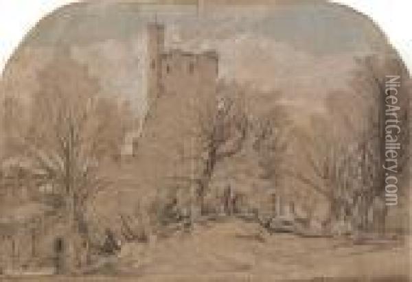 Caistor Castle Oil Painting - Alfred Stannard