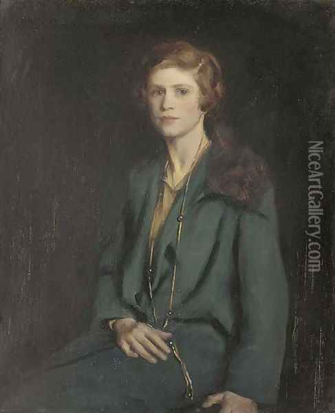 Portrait of Miss Katherine Marian Mitchell Oil Painting - Scottish School
