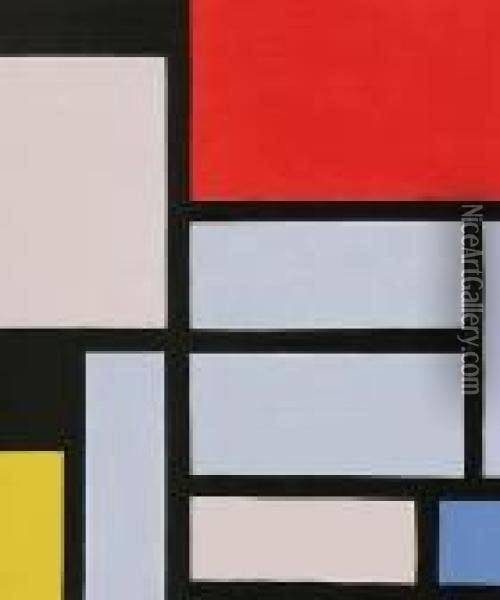 Tableau I Oil Painting - Piet Mondrian