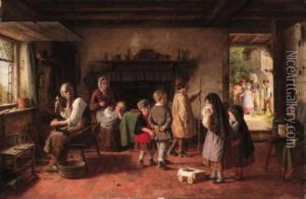 Early Sorrow Oil Painting - Frederick Daniel Hardy