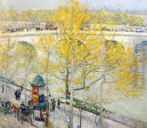 Pont Royal, Paris Oil Painting - Frederick Childe Hassam
