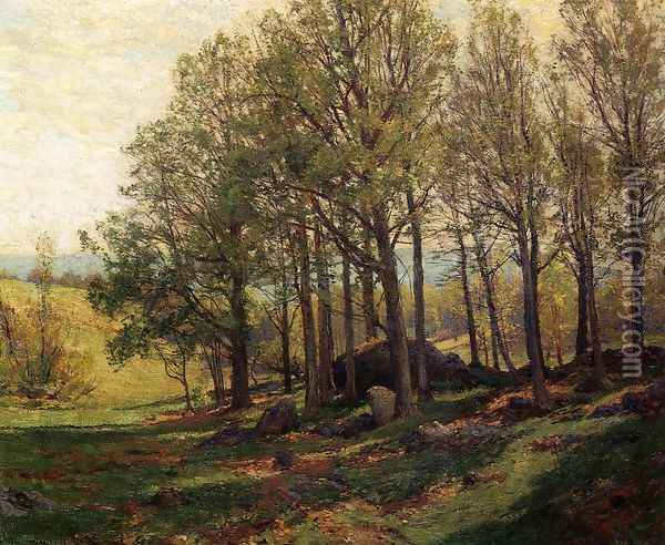 Maples in Spring Oil Painting - Hugh Bolton Jones