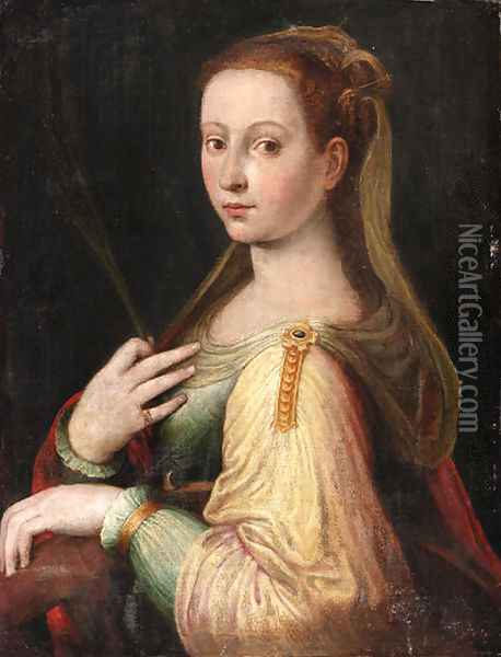 Saint Catherine of Alexandria Oil Painting - Francesco de' Rossi