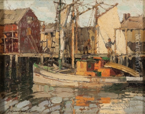 A Gill Netter Oil Painting - Frederick J. Mulhaupt