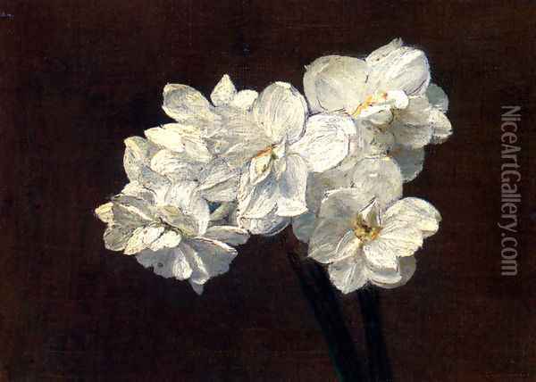 Bouquet de Narcisses (Bouquet of Narcissuses) Oil Painting - Victoria Dubourg Fantin-Latour