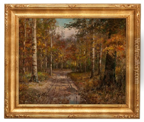 Wooded Landscape Oil Painting - John Elwood Bundy