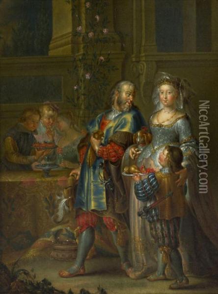 Royal Family Oil Painting - Johann Georg Platzer