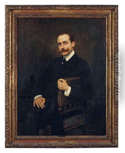 Edouard De La Rochefoucauld, Duc De Bisaccia Oil Painting - Gabriel Joseph Marie Augustin Ferrier