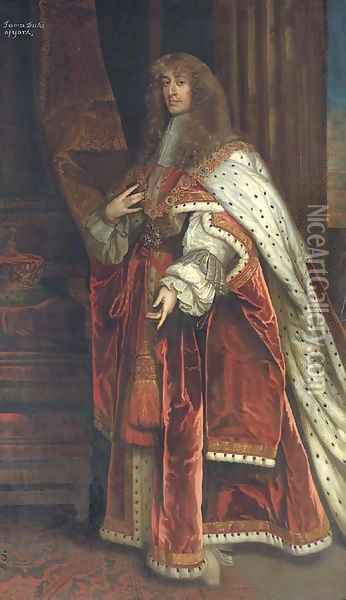 Portrait of King James II, when Duke of York Oil Painting - Sir Peter Lely