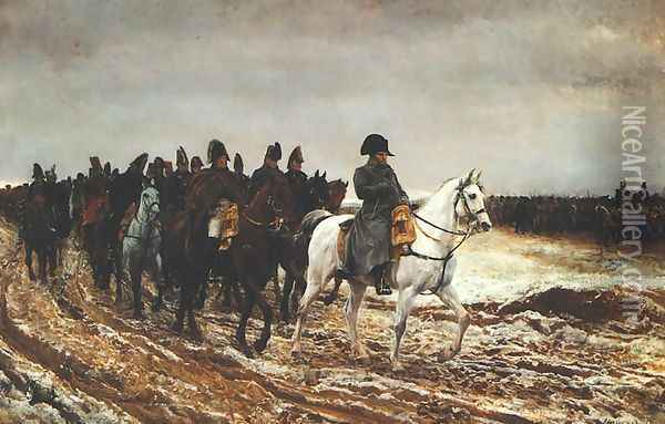 Campaign in France, 1814 Oil Painting - Ernest Meissonier