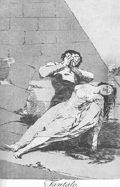 Caprichos Plate 9 Tantalus Oil Painting - Francisco De Goya y Lucientes
