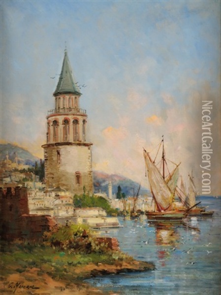 Le Phare Oil Painting - Gustave Mascart