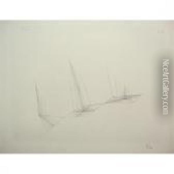 Drei Geisterschiffe Oil Painting - Paul Klee