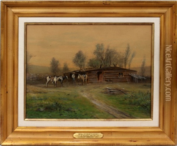 Mountain Ranch, Colorado Morning Oil Painting - Harvey Otis Young