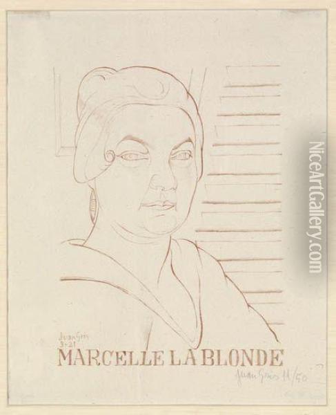 Marcelle La Blonde Oil Painting - Juan Gris