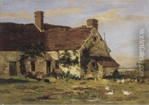 The Artist's Summer Home Oil Painting - Hippolyte Camille Delpy