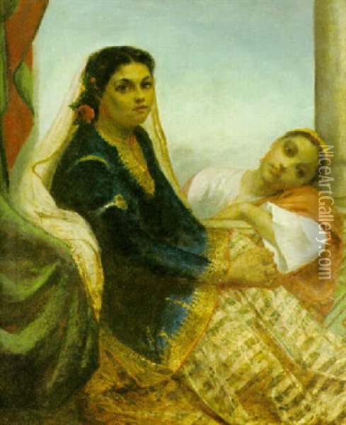 Orientaliska Kvinnor Oil Painting - William Burgess of Dover