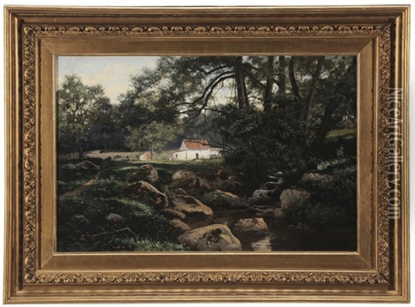 The Old Farm Oil Painting - William Crothers Fitler