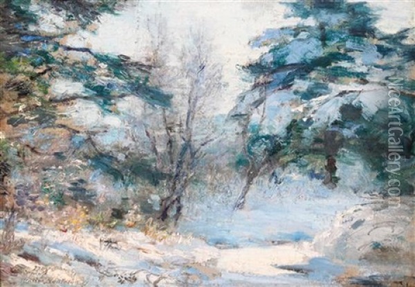 Winter Landscape Oil Painting - Walter Nettleton