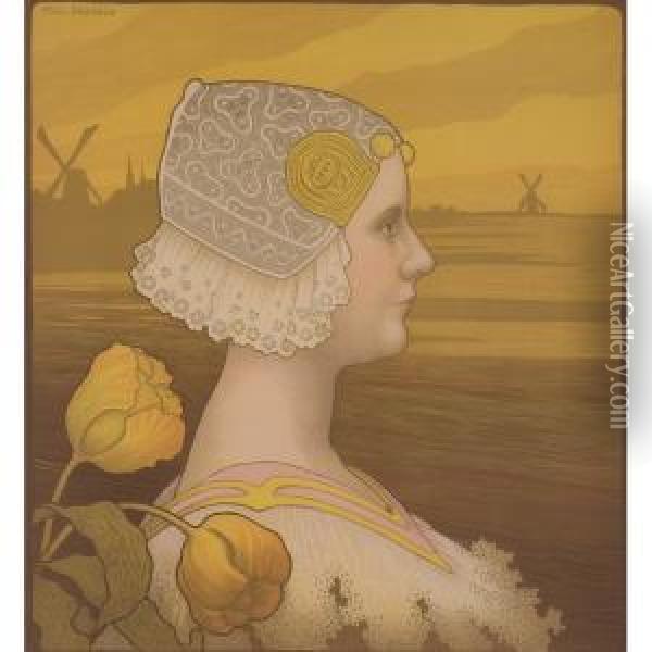 Queen Wilhelmina Oil Painting - Paul Emile Berthon