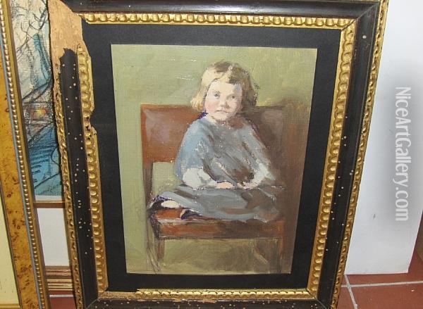 Portrait Of Kit Oil Painting - Sir William Newenham Montague Orpen