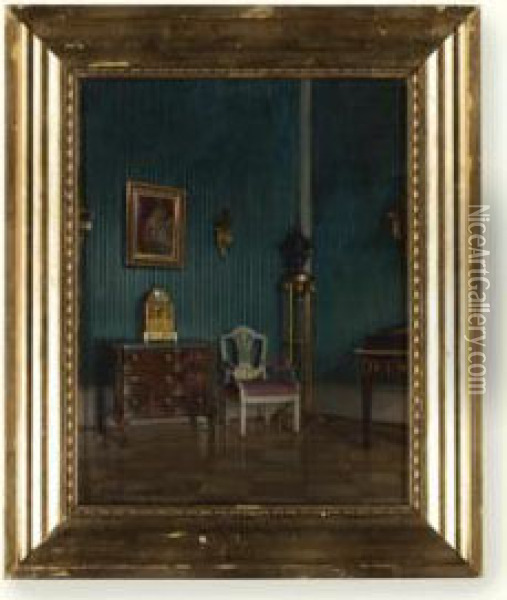 An Interior Oil Painting - Anna Rosenkrantz