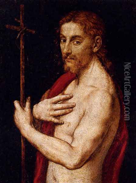 Saint John The Baptist Oil Painting - Giovanni Francesco Caroto