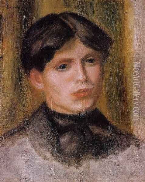 Womans Head7 Oil Painting - Pierre Auguste Renoir