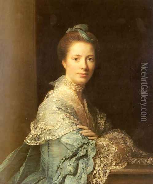 Portrait Of Jean Abercromby, Mrs Morison Oil Painting - Allan Ramsay